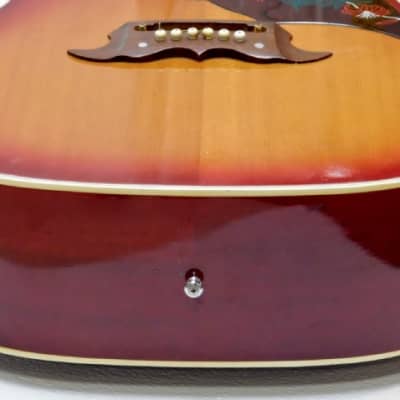 Terada FW505 Dreadnought Acoustic Guitar Vintage 1970s Cherry Sunburst Hummingbird Copy w/case image 3