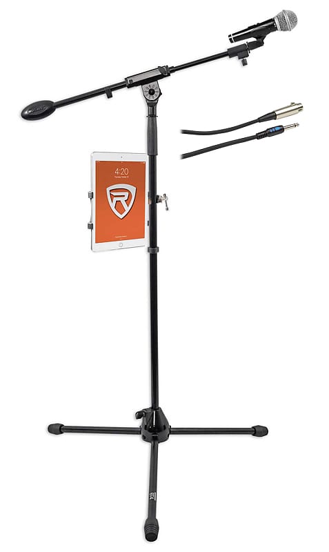 Rockville Pro Mic Kit 1 Karaoke Vocal Microphone + Mic Stand +