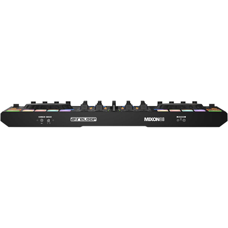 Reloop Mixon 8 Pro DJ Controller for Serato DJ with On-Stage LPT5000 DJ  Laptop Stand, DJ Monitoring Headphones and Essential Cables for Connecting  to DJ Controllers and Mixers