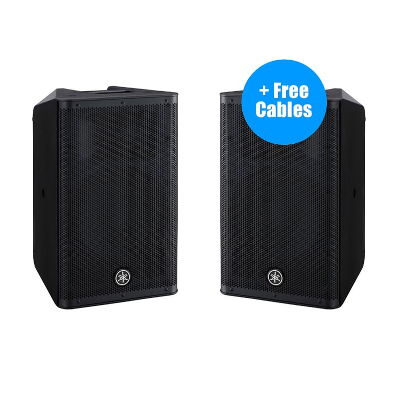 Yamaha DXR10mkII 10 1100W 2-Way Active Loudspeaker Bundle with Cables  			