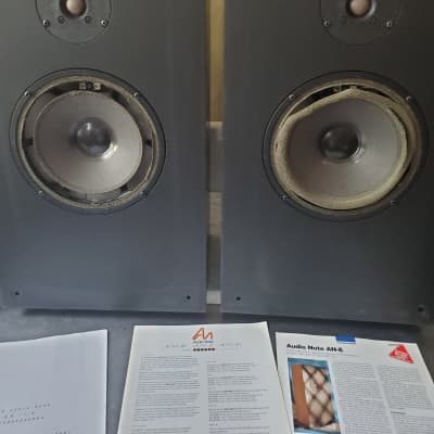 Pair of Audio Note AN- J/L 1270 Speakers with AN-D 8' cables need re-foam UK Made image 3