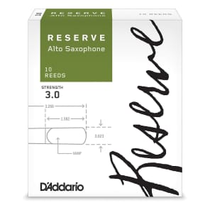 D'Addario DJR1030 Reserve Alto Sax Reeds - Strength 3.0 (10-Pack)