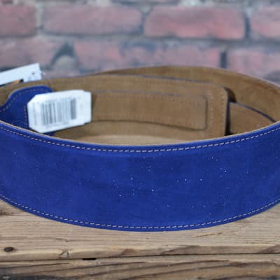 Levy's 2 1/2" MS317PAI-IND Suede Leather Guitar Strap, Indigo w/ FREE Same Day Shipping image 2