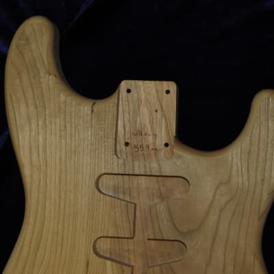 2 Piece Aged Cherry Wood Strat Style Stratocaster body - 4lbs 14oz #3280 image 3