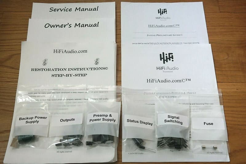 McIntosh C35 restoration kit filter capacitor repair rebuild fix  			