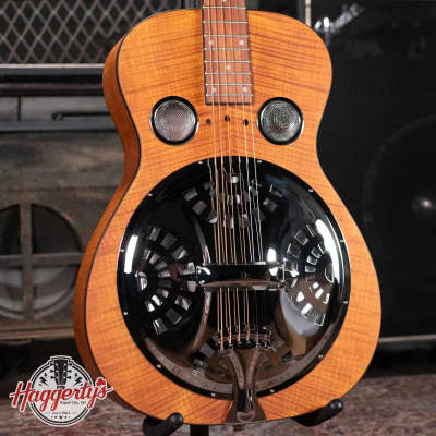 Dobro Hound Dog Deluxe Round Neck Resonator - Vintage Brown | Reverb