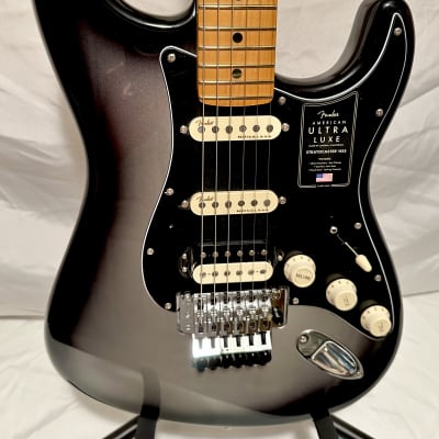 Fender American Ultra Luxe Stratocaster Floyd Rose HSS-Silverburst 2021 - Silverburst image 3