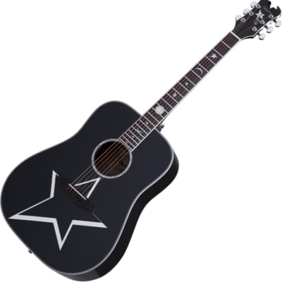 Schecter Robert Smith RS-1000 Busker Acoustic Guitar Gloss Black image 2