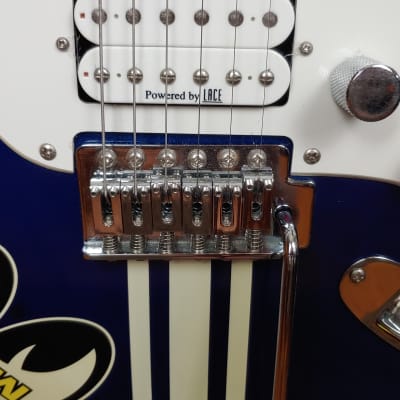 Lace Huntington Mooneyes Blue guitar With Hard Shell Case image 10