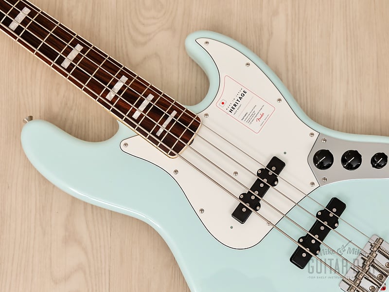 2023 Fender Heritage Late 60s Jazz Bass, Sonic Blue Lacquer
