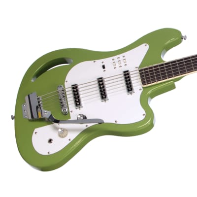 Eastwood Guitars TB-64 - Vintage Mint Green - MRG Series Teisco-inspired Short Scale 6-string Electric Bass - NEW! image 2
