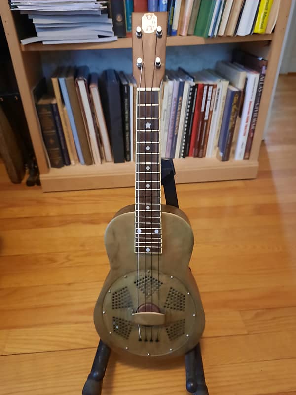 Republic Reso Ukulele 2010 - 2020 - Aged Gold / Brass W/ | Reverb