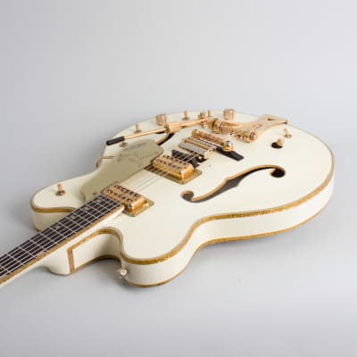 Gretsch  Model 6137 White Falcon Stereo Thinline Hollow Body Electric Guitar (1967), ser. #117912, original grey tolex hard shell case. image 7