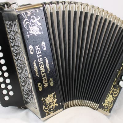 5314 - Black Gold Weltmeister 86W Diatonic Button Accordion BC MM 21 8 image 1
