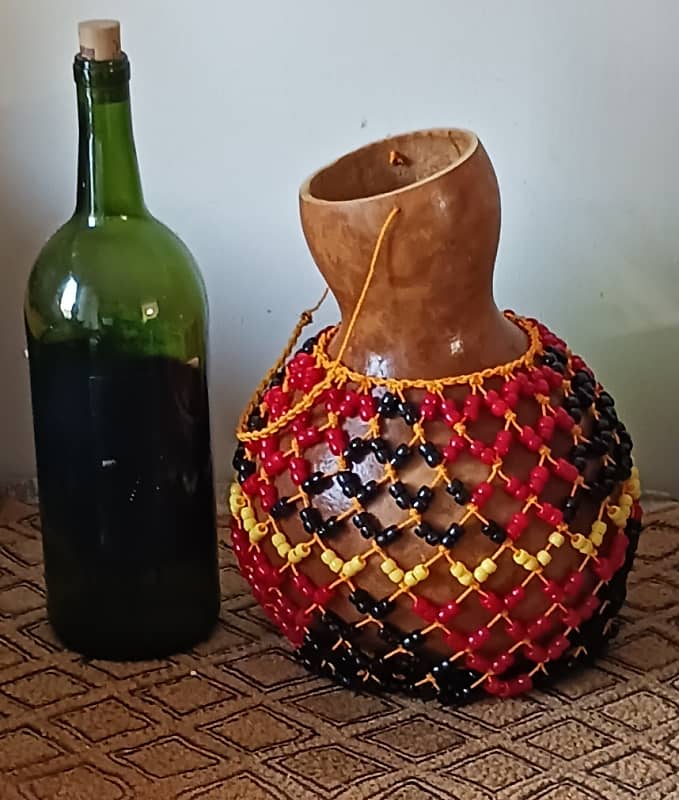 Sekere (large Yoruba-style netted gourd rattle) | Reverb