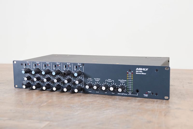 Ashly MX406 Six Channel Stereo Line and Microphone Mixer Reverb