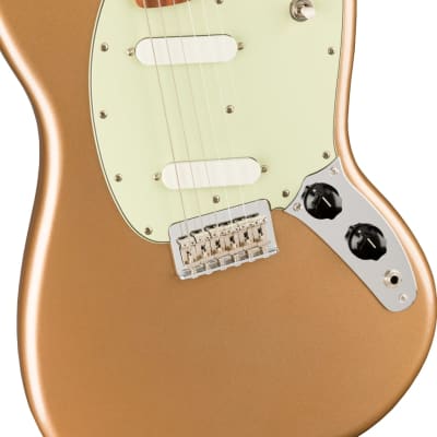 Fender Player Mustang Electric Guitar With Pau Ferro Fingerboard Firemist Gold image 7