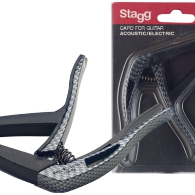 Stagg Curved Trigger Capo - Carbon for sale
