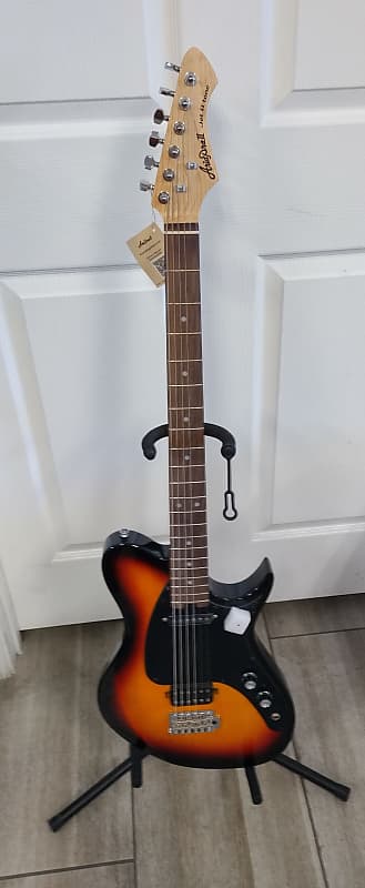 Aria J-B'Tone Baritone Electric Bass Guitar - Sunburst | Reverb