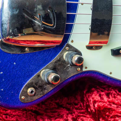 2018 Fender Custom Shop '64 Jazz Bass Stacked Knobs Purple Sparkle Aged*853-r052Bass image 17