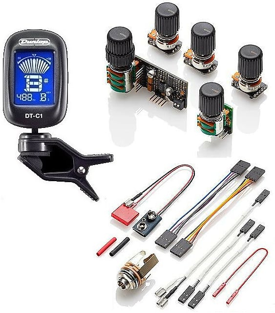 EMG BQS HZ System For Passive Pickups Mid-Control, EQ, Bass, Treble,  Balance, Master Vol. ( TUNER )