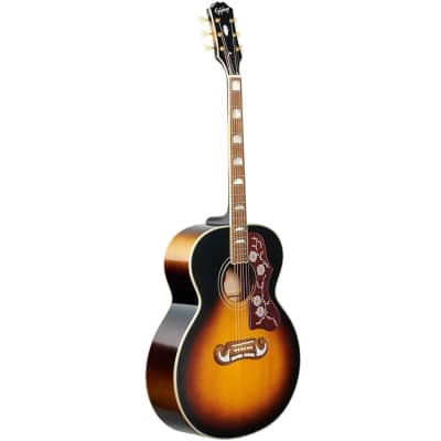 Epiphone Inspired by Gibson J-200 Jumbo Acoustic-Electric Guitar in Aged Vintage Sunburst Gloss image 5