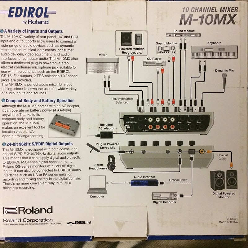 Roland - M-10MX  10-Channel Battery-Powered Mixer