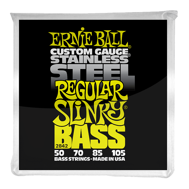 Ernie Ball Regular Slinky Stainless Steel Electric Bass Strings 50-105 image 1
