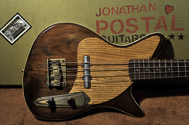 Postal Dixie Flyer Jr Short Scale Bass Walnut and Cherry image 1