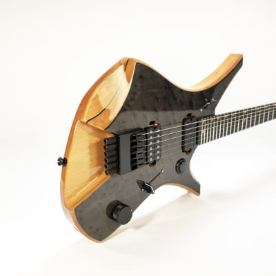 Downes Guitars Model 101H - Grey Birdseye Maple top headless 6-string image 4