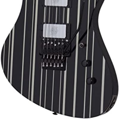 Schecter Synyster Custom, Gloss Black w/Silver Pin Stripes 1740 image 4