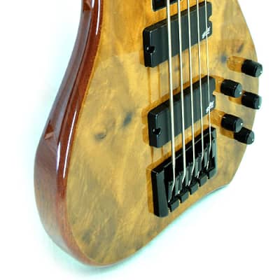 Zon Legacy Standard 5 String Electric Bass Guitar, Mahogany Body Walnut Top W/Bag - LSB5 image 3