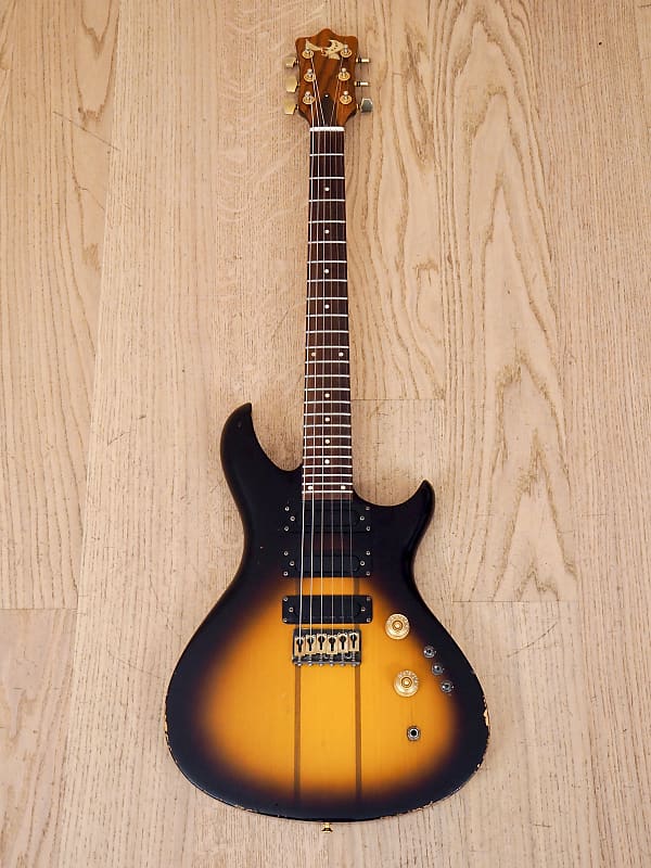 1980s Kawai Z-1 Neck Thru Vintage Electric Guitar Tobacco