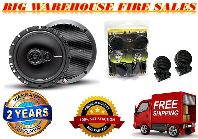 Rockford Fosgate Prime R165X3 & TW500 Dome Tweeter180W Peak, 90W