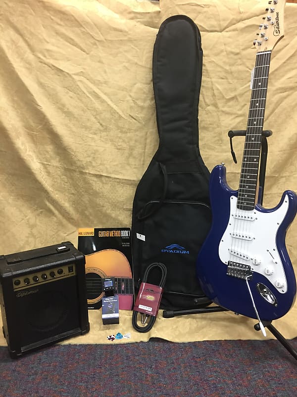 Silvertone Strat Electric Guitar Bundle-Everything Included-Choose Your Color! image 1