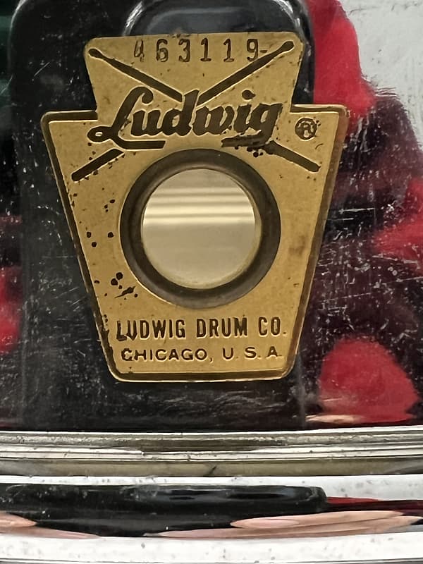 Ludwig No. 400 Supraphonic 5x14" 10-Lug Aluminum Snare Drum with Keystone Badge 1963 - 1969 - Chrome-Plated image 1