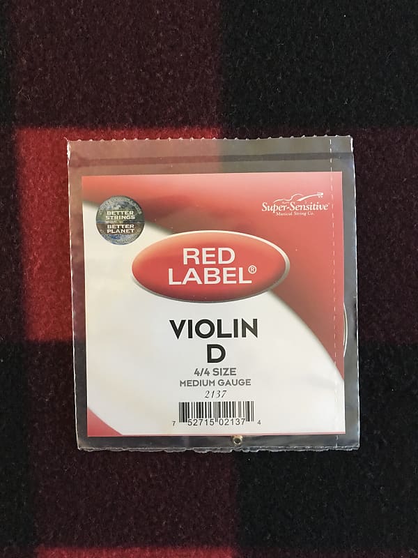 Super-Sensitive Red Label 4/4-Size Violin String (D-String) image 1