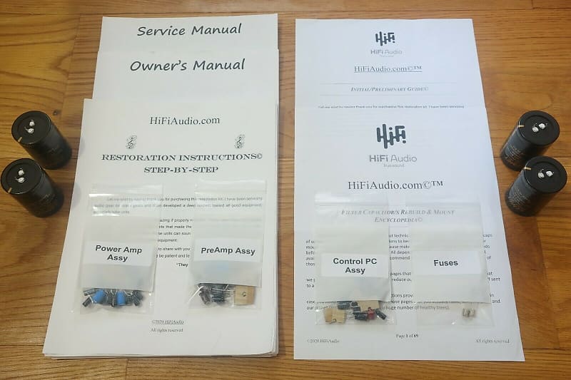 Kenwood KA-801 restoration kit filter capacitor repair rebuild fix  			