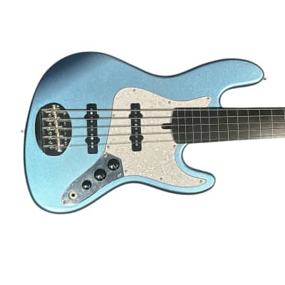 Lakland Japan SK 569 Tetsuya See Thru Pink Bass For Sale