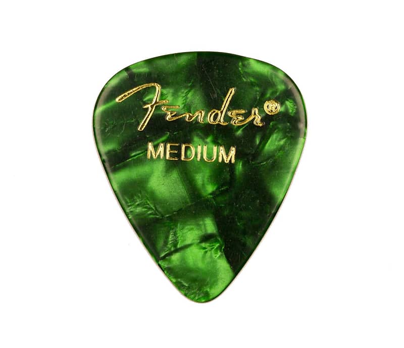 Genuine Fender® 351 Premium Picks, 144 pack, Green Moto Medium 198-2351-371 image 1