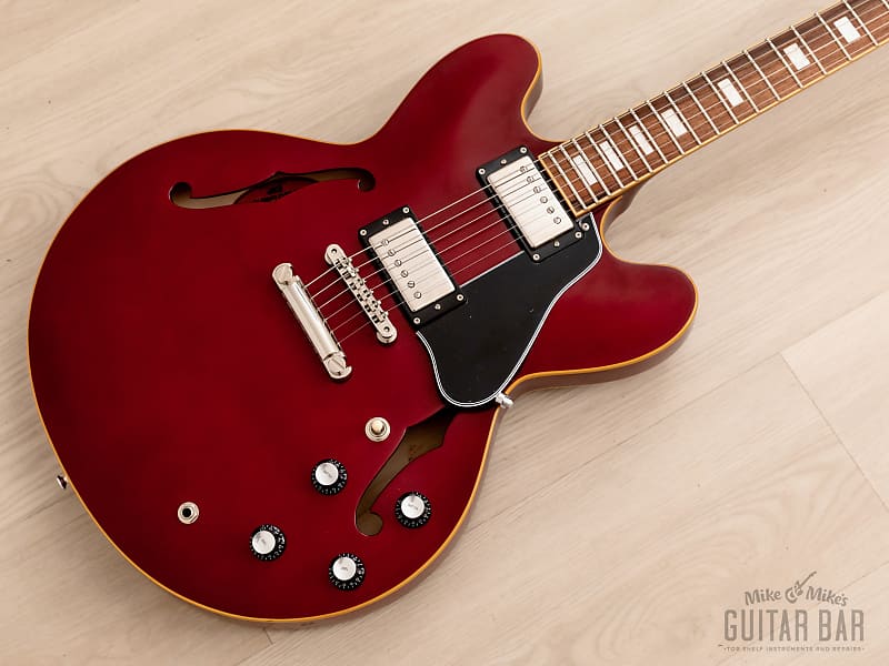 2020 ESP Edwards E-SA-125-LTS Semi-Hollow Carved Top 335 Cherry Satin  Lacquer Japan w/ Case