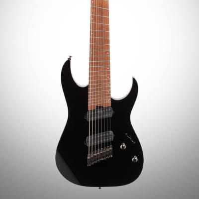 Ibanez RGMS8 Multi-Scale Electric Guitar, 8-String, Black image 2