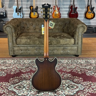 D'Angelico Deluxe Mini DC with Stop-Bar Tailpiece Satin Brown Burst incl. Case + 3,138 kg + NEW image 11