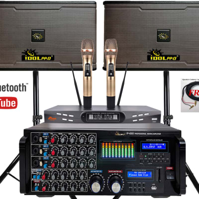 3000W Karaoke System w/ Bluetooth, Optical, HDMI ARC, Dual 1200W Speakers, & Wireless Microphones image 1