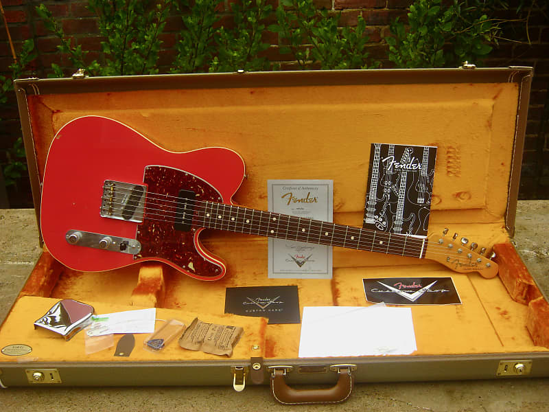 ♚RARE♚ 2014 Fender CUSTOM SHOP Ltd '60 Telecaster CUSTOM Closet Classic RELIC ♚ FADED FIESTA RED ♚ P90 image 1
