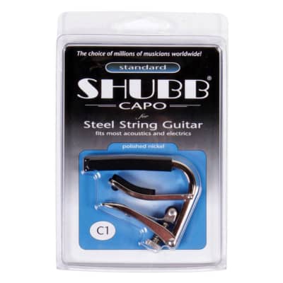 Shubb C1 Standard Capo for Steel String Guitars, Polished Nickel image 3