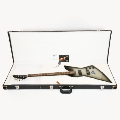 2012 Gibson Explorer Bass Silver Burst Rare Discontinued 4-String Guitar Like New NOS in Shipping Box image 2