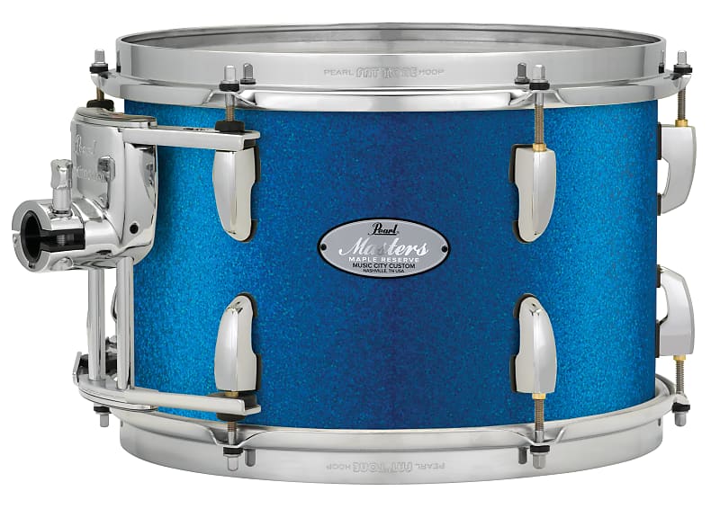Pearl Music City Custom Masters Maple Reserve 24"x18" Bass Drum w/o BB3 Mount VINTAGE BLUE SPARKLE MRV2418BX/C424 image 1