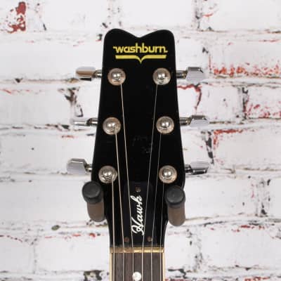 Washburn Hawk Wing Series Vintage Electric Guitar, Black x0291 (USED) image 5