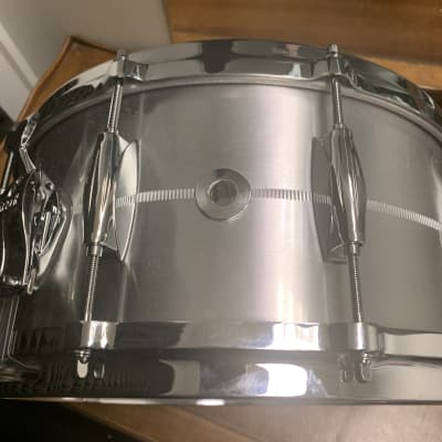 Gretsch G4164SA USA Custom Solid Aluminum 6.5x14" 10-Lug Snare Drum w/ T-Muffler Option image 8